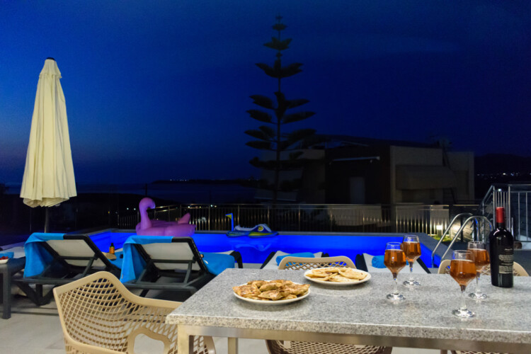Family Villa private pool & sea view in Agios Onoufrios, Chania