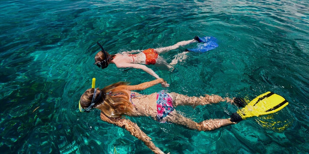 Holidays Chania 00 Featured two women snorkelling in beautiful water